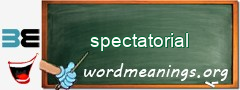 WordMeaning blackboard for spectatorial
